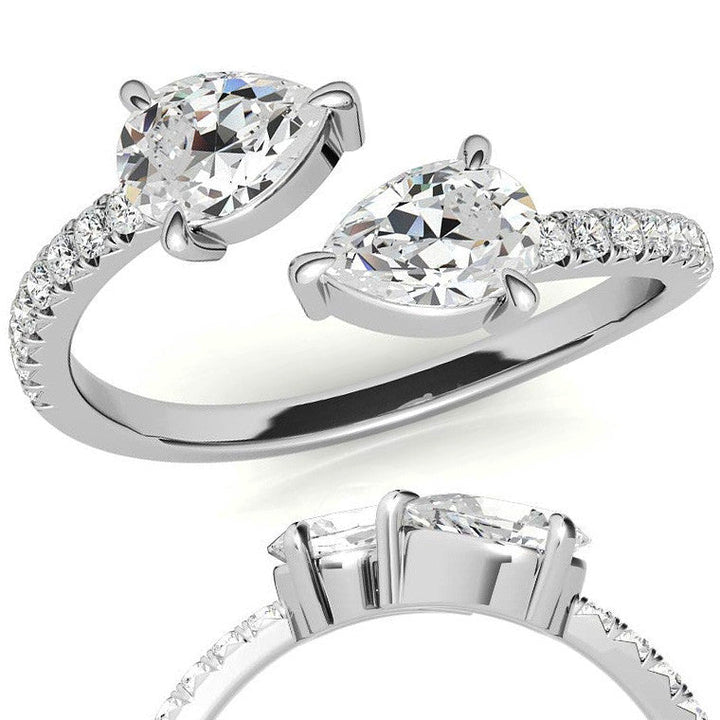 Open Moissanite Ring