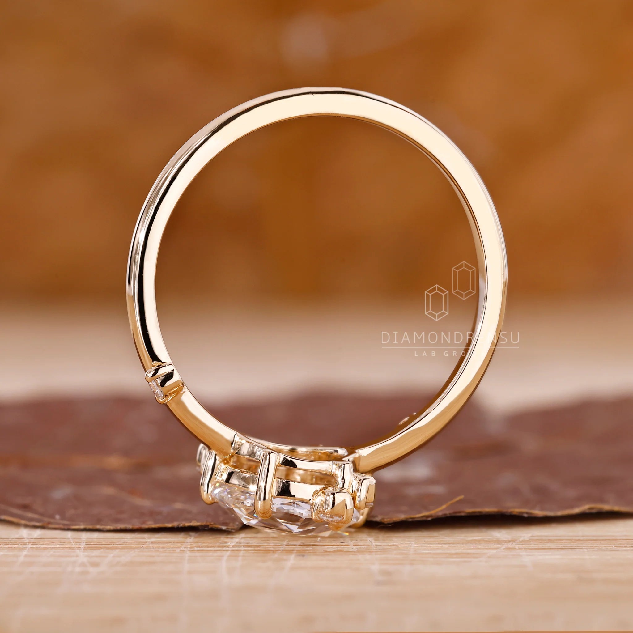 Round Rose Cut Cluster Ring