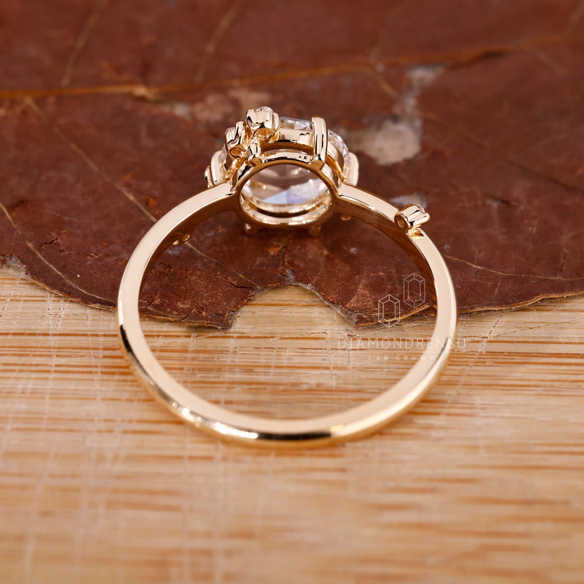Round Rose Cut Cluster Ring