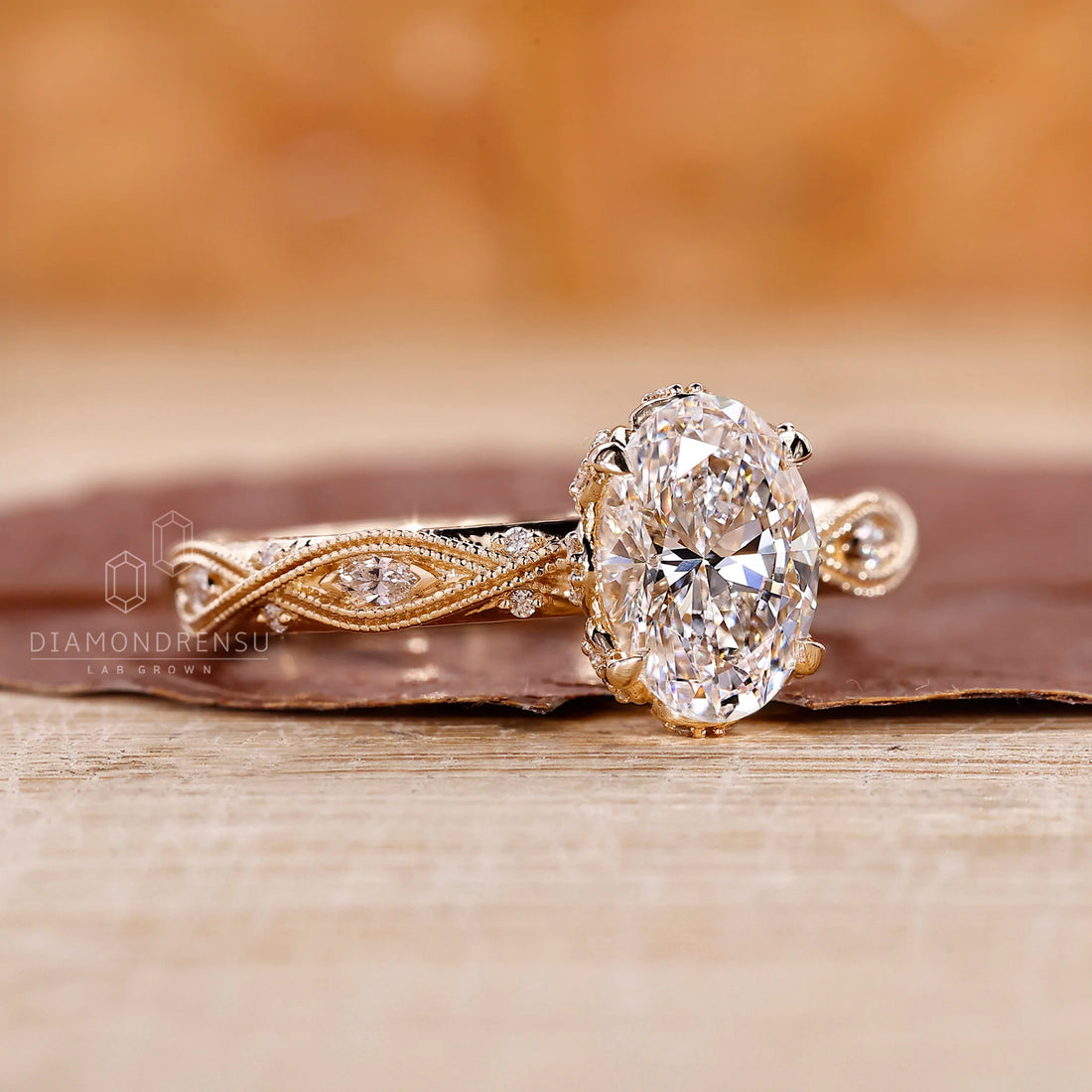 Oval Cut Vintage Diamond Engagement Ring