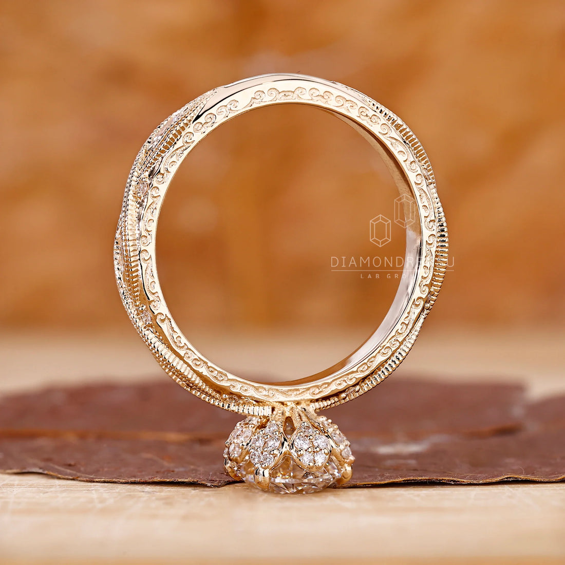Oval Cut Vintage Diamond Engagement Ring