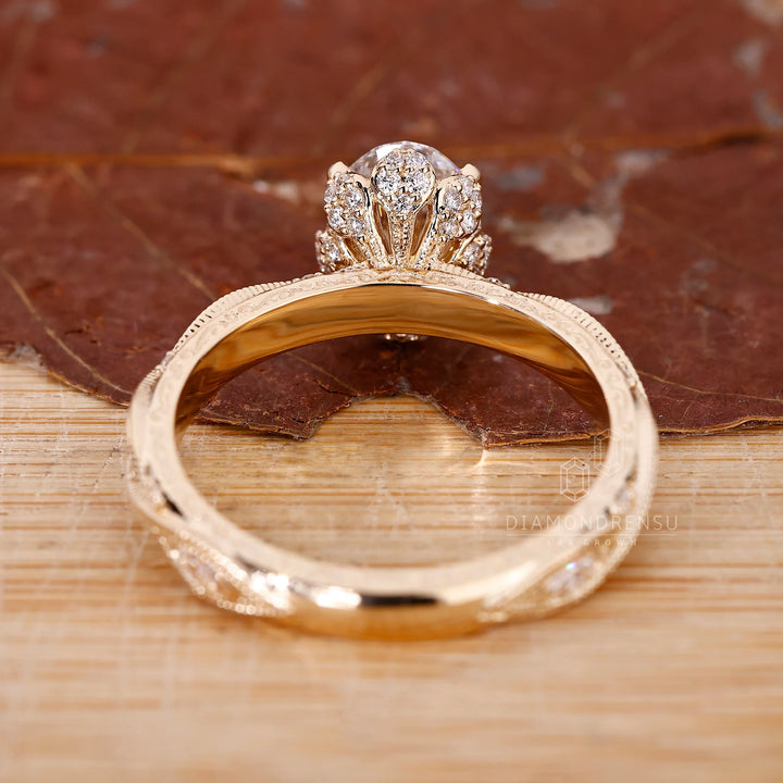 Oval Cut Vintage Diamond Engagement Ring