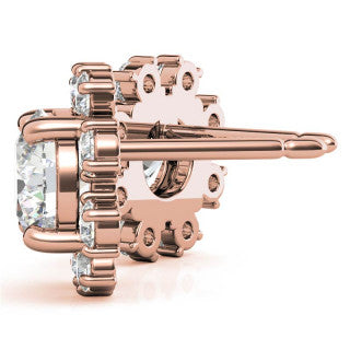 Round Cluster Style Moissanite Stud rings