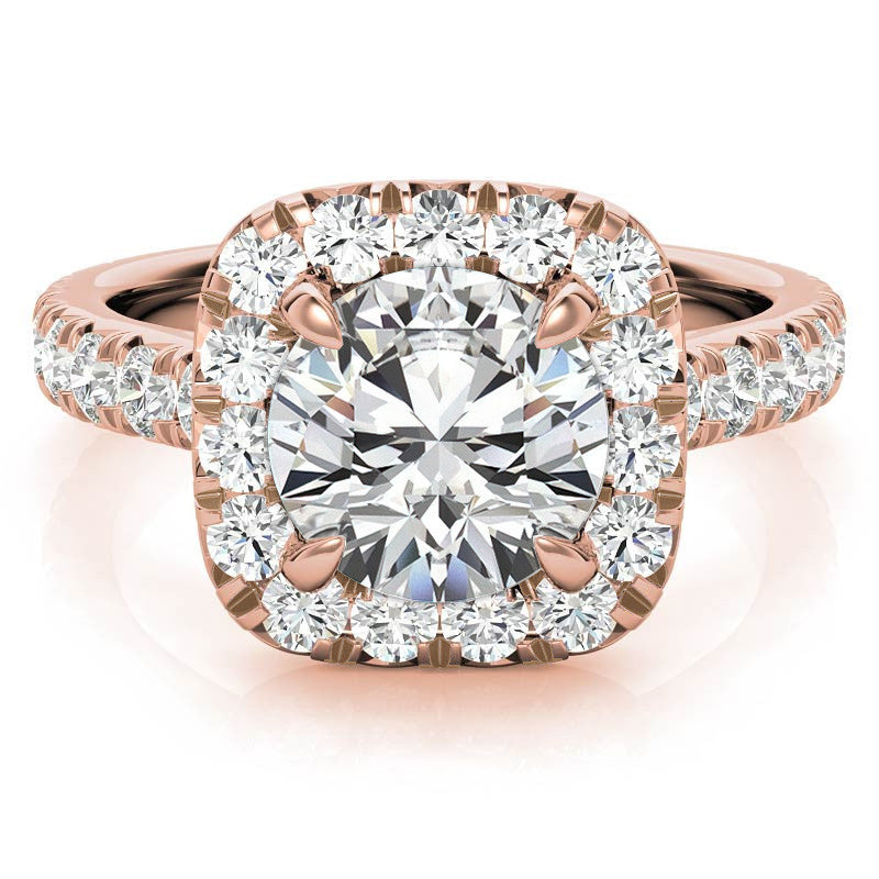 3 Carat Oval Lab Grown Diamond Engagement Ring: Hidden Halo, IGI Certified