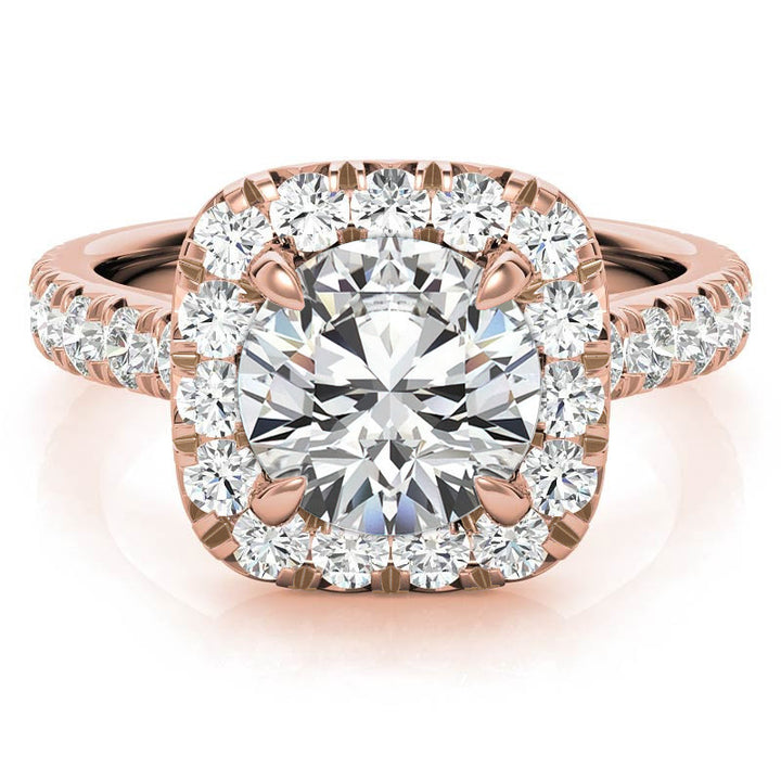 3 Carat Oval Lab Grown Diamond Engagement Ring: Hidden Halo, IGI Certified