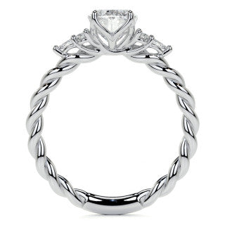 Twisted Trellis Oval Moissanite Engagement Ring