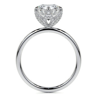 1.5ct Round Accented Tulip Moissanite Engagement Ring