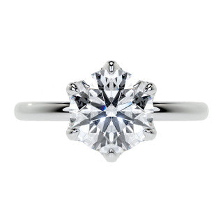 1.5ct Round Accented Tulip Moissanite Engagement Ring