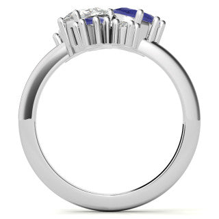 Pear and Marquise Moissanite Cluster Style Cocktail Ring