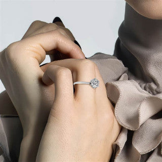 Petite 1.0ct Marquise Moissanite Solitaire Ring 1.5mm