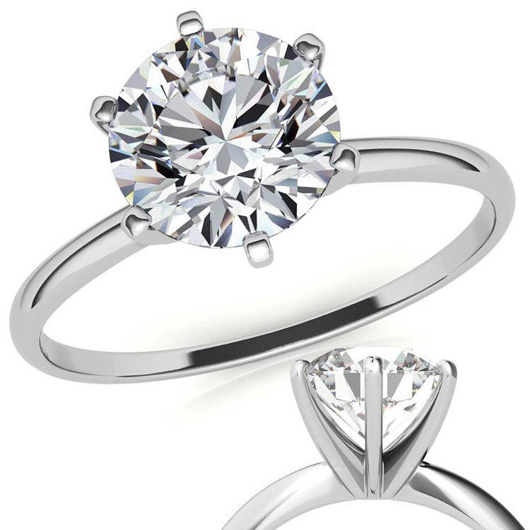 Petite Moissanite Solitaire Ring (1.5mm)