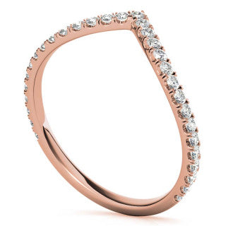 Moissanite V-Shape Stackable Band