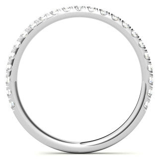 Round Brilliant Moissanite Stackable Band - 2mm