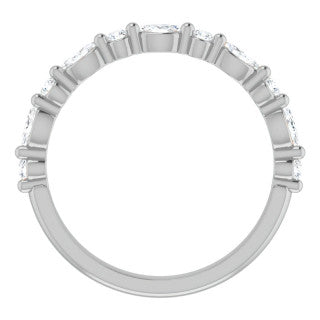 3x1.5mm Marquise and Round Shared Prong Lab Diamond Stackable Band